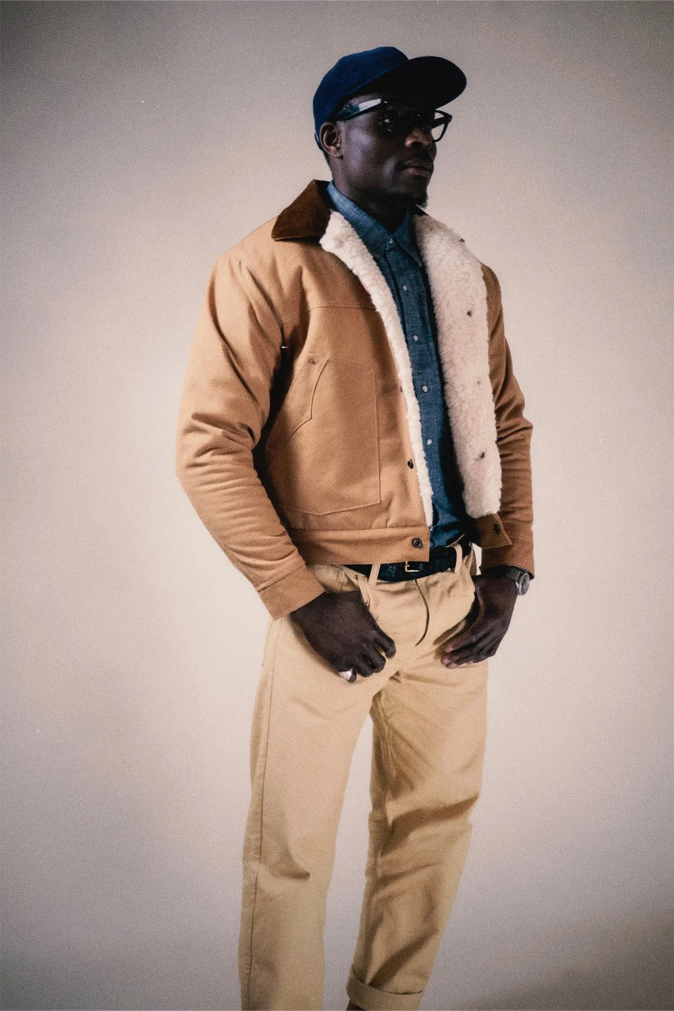 FBC TAILOR & SUPPLY SHERPA CANVAS MOCHA MOUSSE JACKET — FBC TAILOR